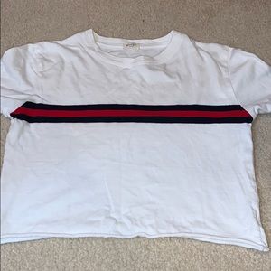 BRANDY MELVILLE WHITE STRIPED TOP